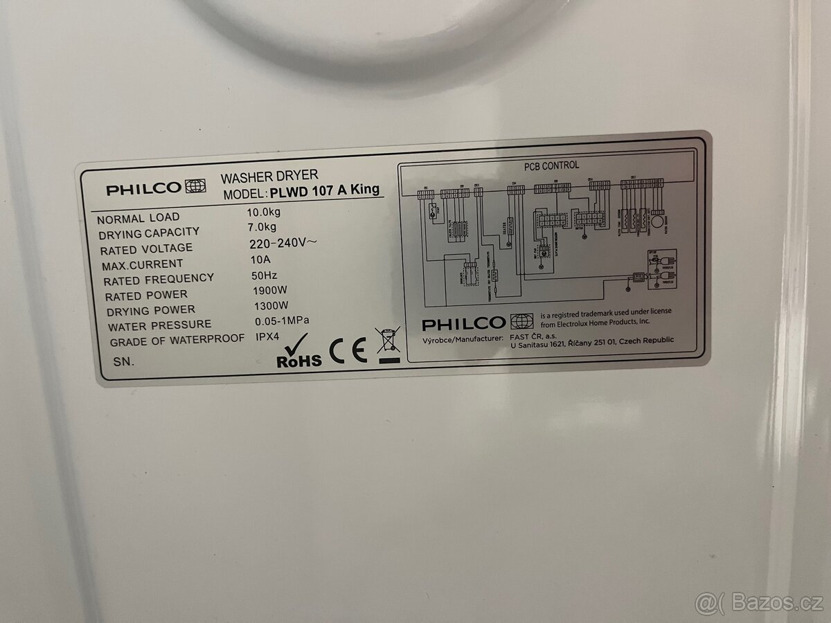Pračka se sušičkou Philco 10/7 kg - 3