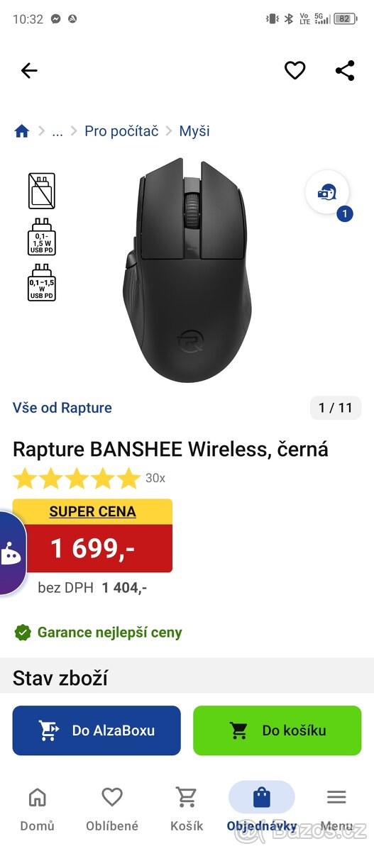 Rapture BANSHEE Wireless, černá - 3