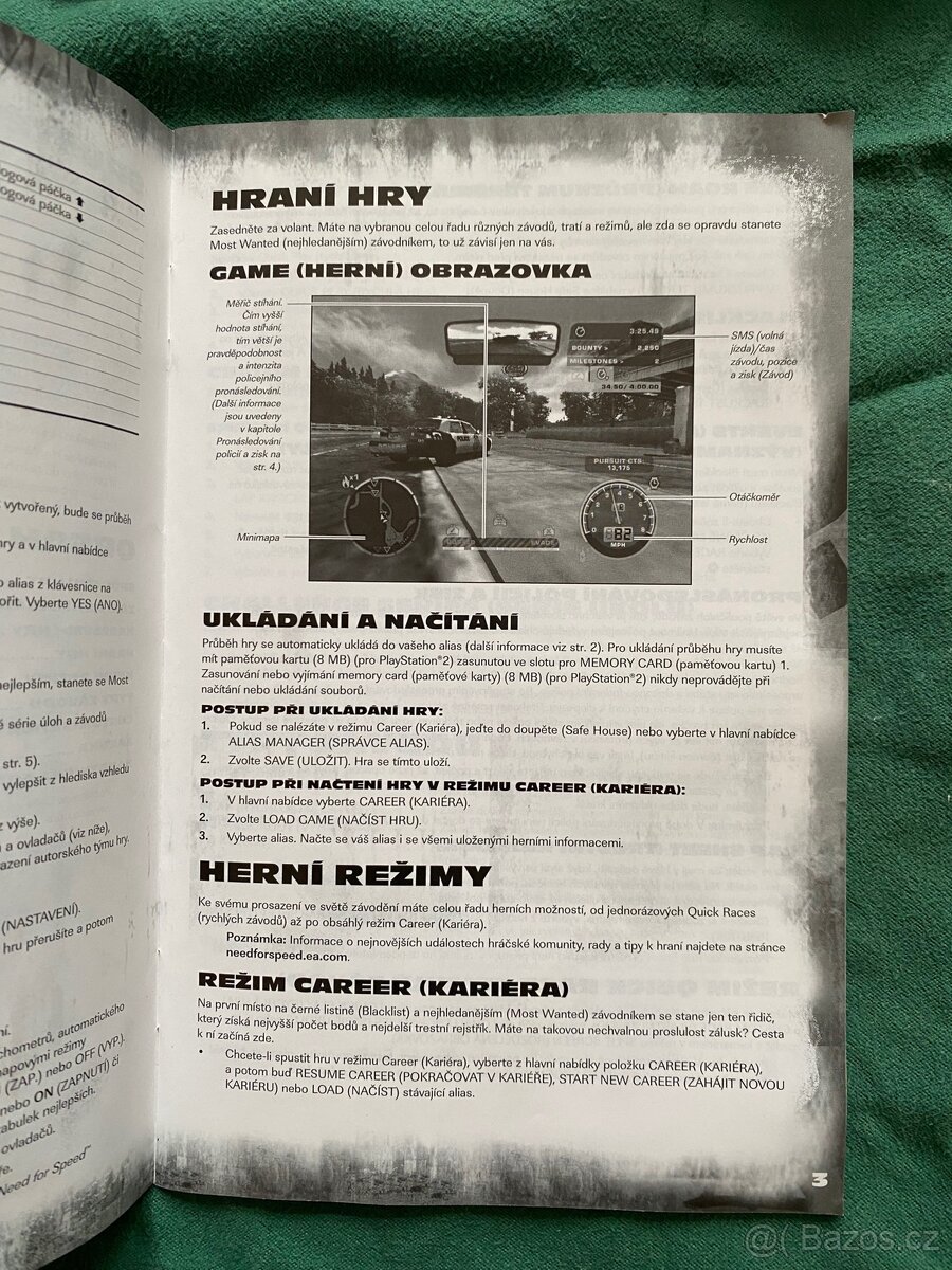 PS2 Need for Speed Most Wanted CZ obal a manuál - 3