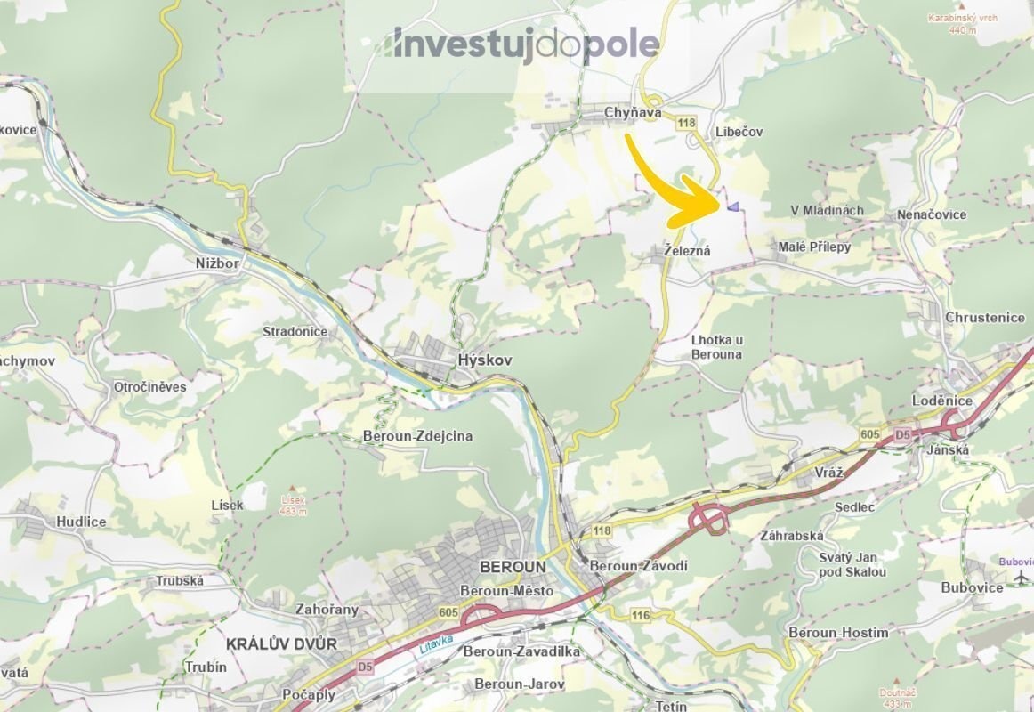 Prodej pole 12 454 m², Chyňava - Libečov - 3