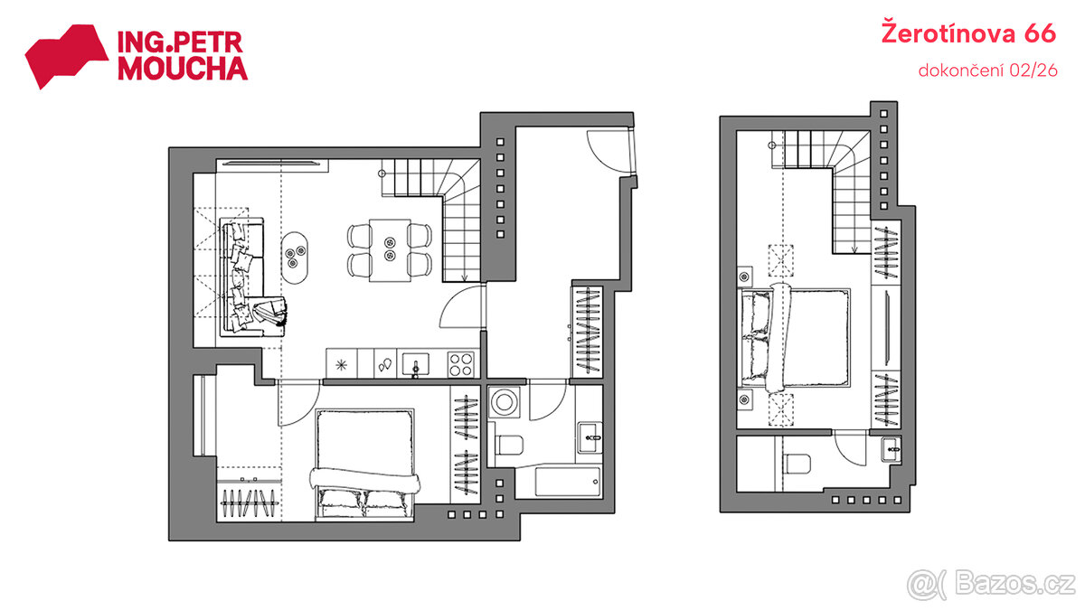 Prodej bytu 3+kk 72,8 m² Žerotínova, Praha - Žižkov - 3