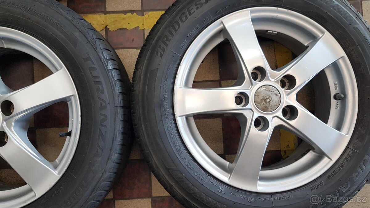 alu kola 15 KIA 5x114,3 6x15 et40 + 185/65/15 4ks 6-7mm - 3