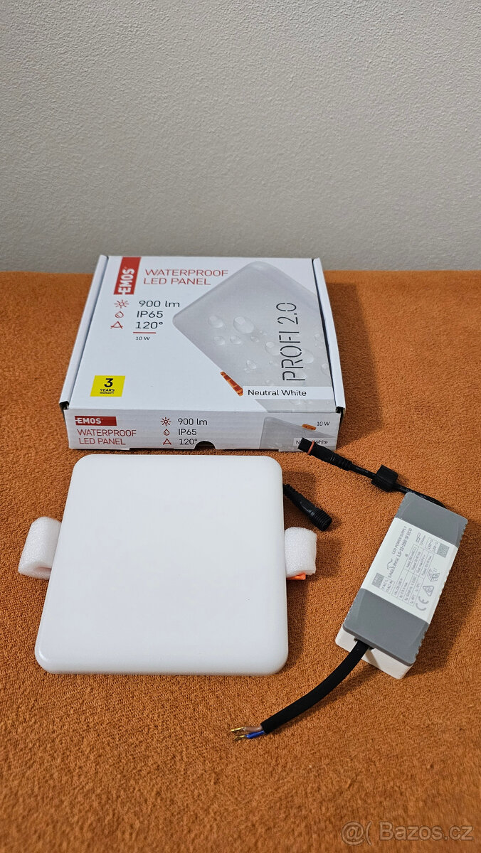 LED svítidlo 12,5 x 12,5 cm, 10 W, neut.bílá,IP65-sleva 50% - 3