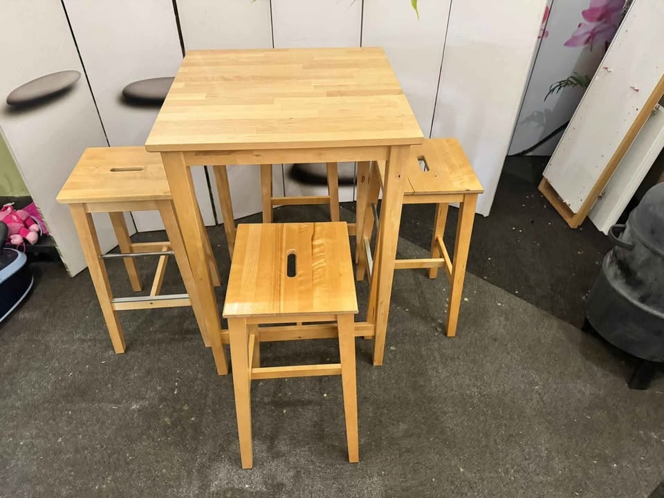 Kvalitní Barový jídelní set Masiv IKEA - 3