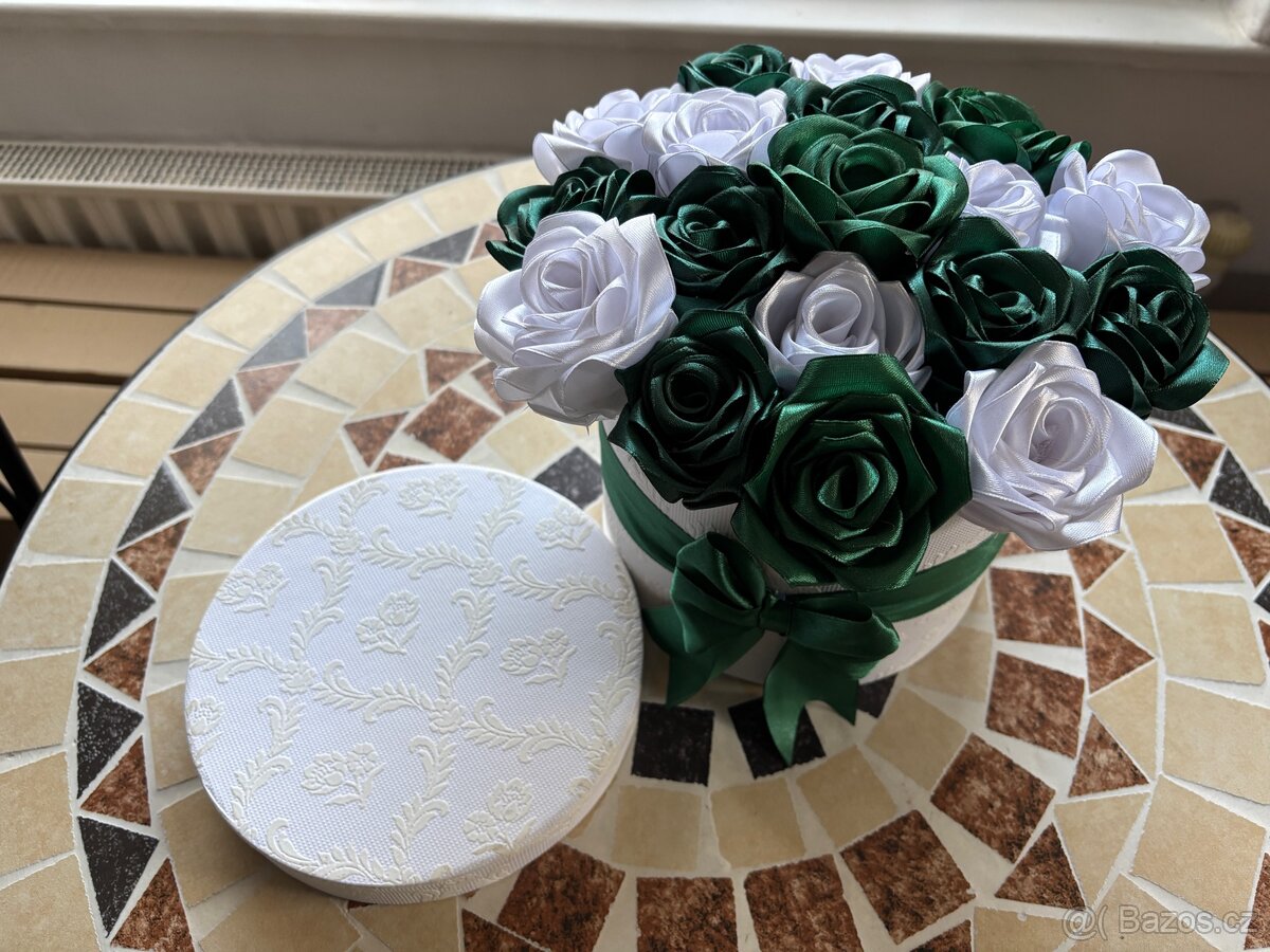 Dekorace - růže v krabičce - 3