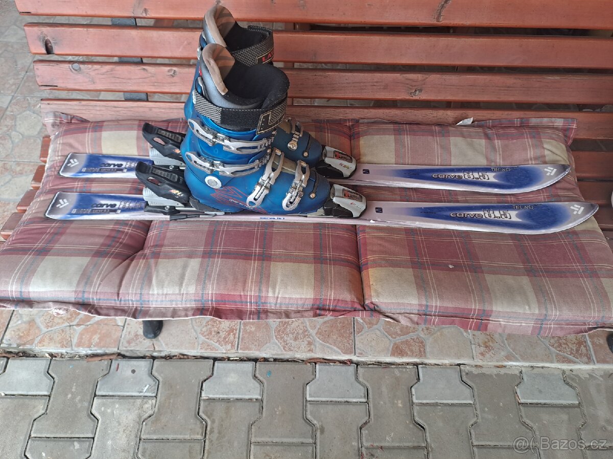 Dětské lyže 110 + lyžáky - 3