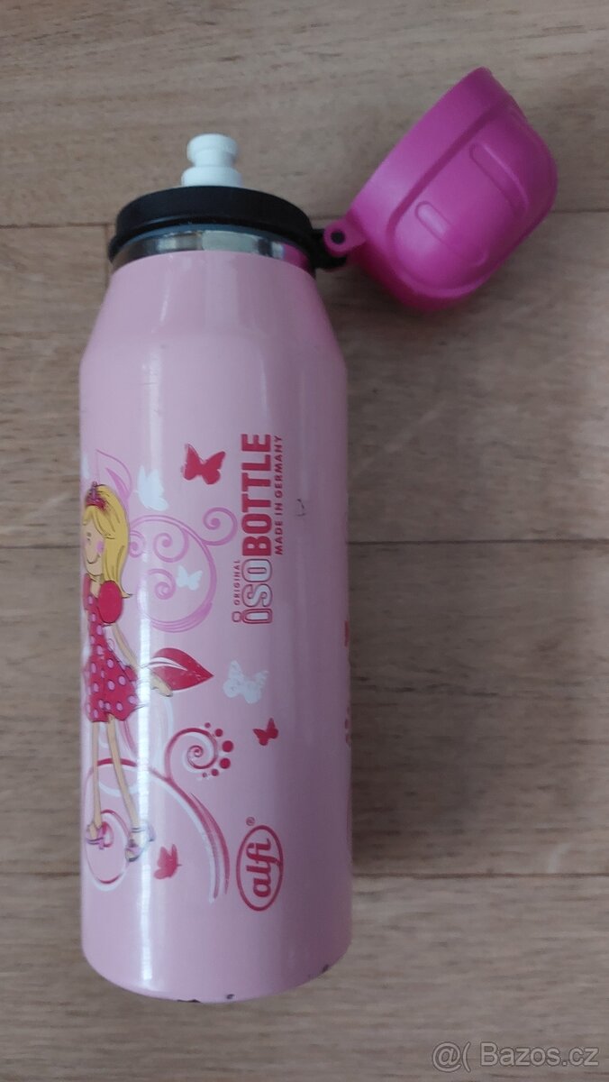 Retro: 4 x skleničky na víno + 2 ks; termoska - 3