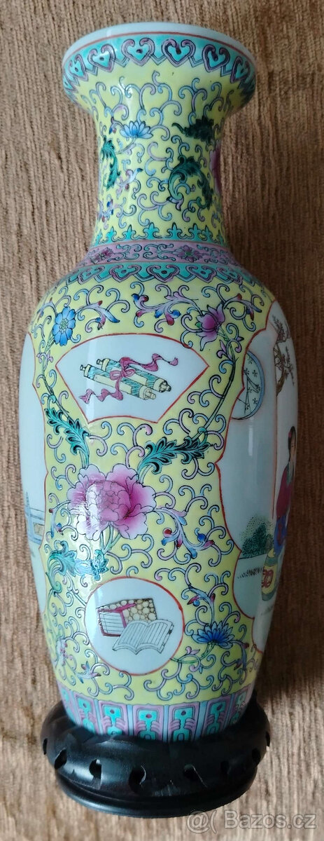 Čínská ručně malovaná porcelánová váza - 3