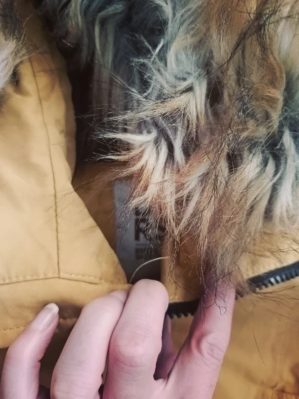 zimní hořčicová bunda, parka xs - 3