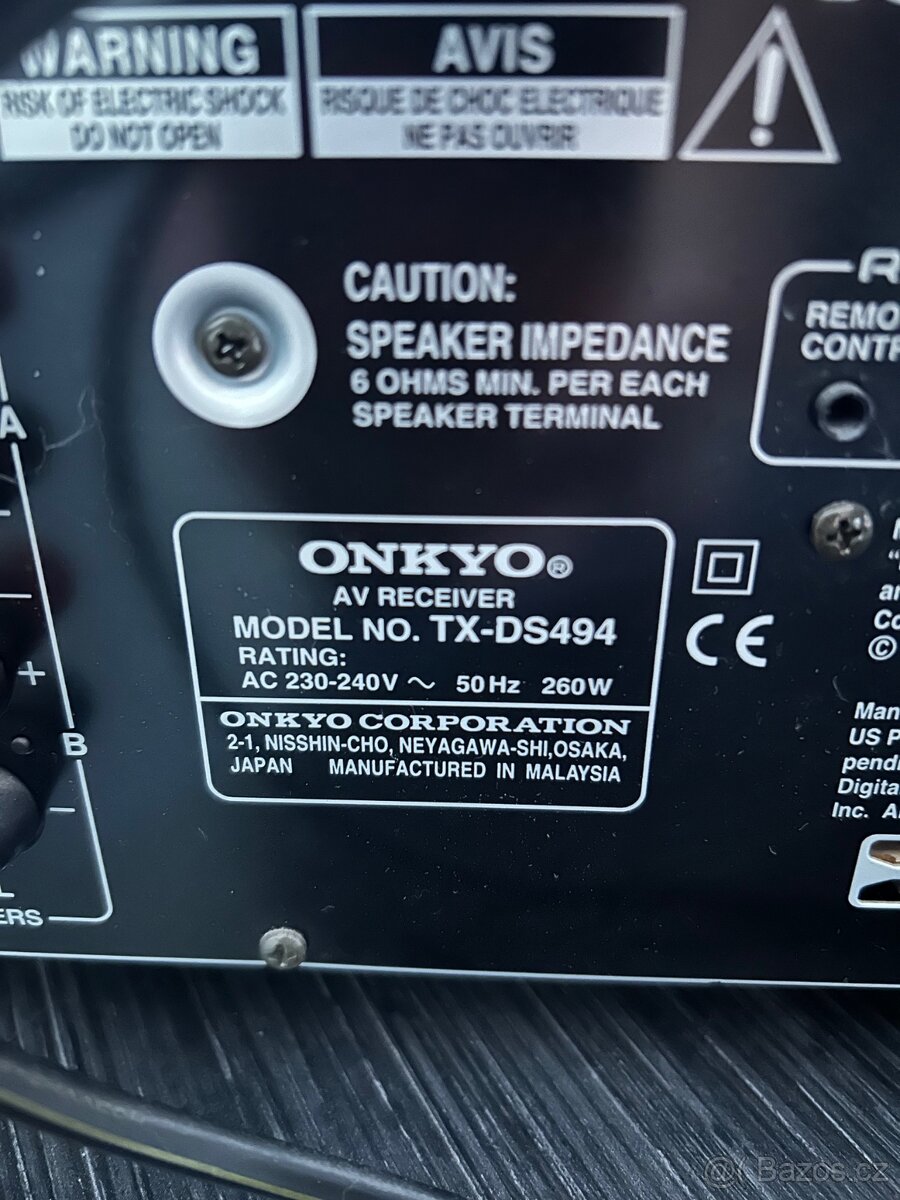 ONKYO AV RECEIVER TX-DS494 + domácí kino JAMO - 3