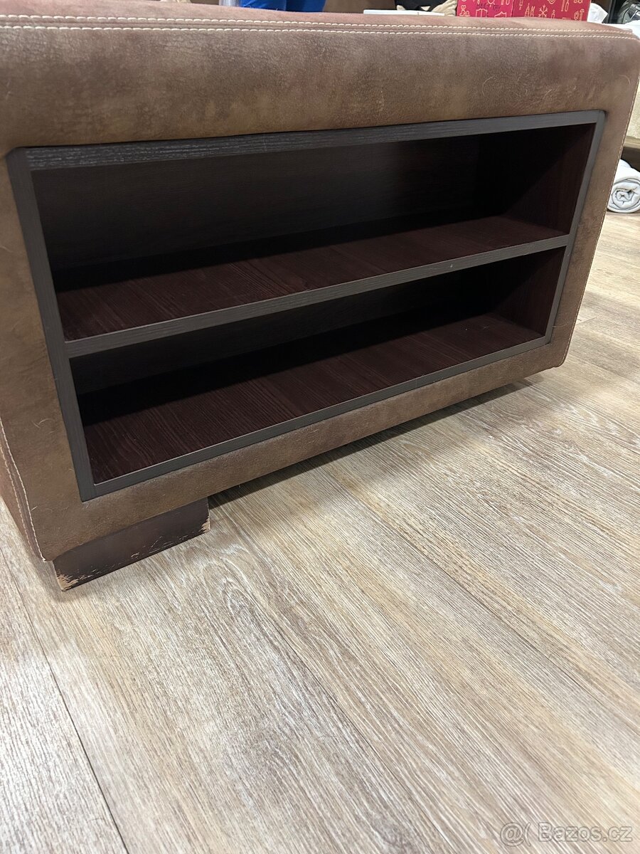 Hnědá pohovka rozkládací - 3