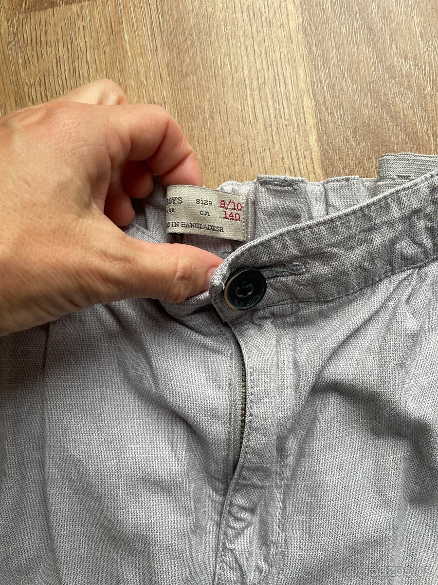 Kalhoty ZARA lněné velikost 140 - 3