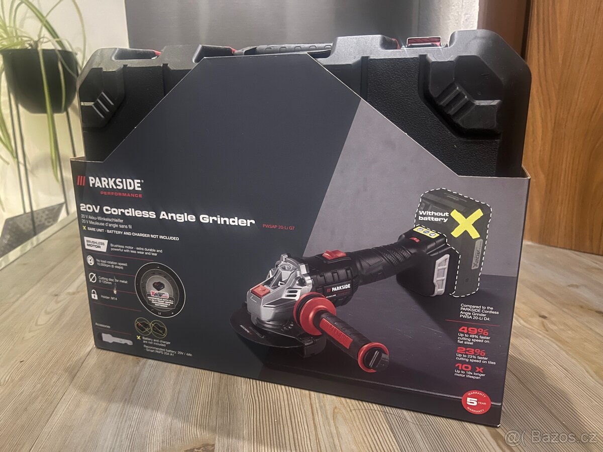 Aku úhlová bruska PWSAP 20-Li G7 / Flexa - 3