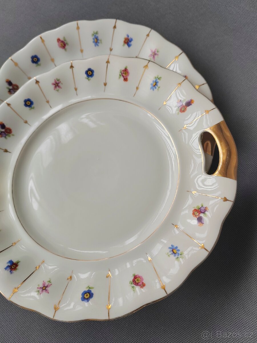 Porcelánový servírovací talíř Koenigszelt Silesia (1920-30) - 3