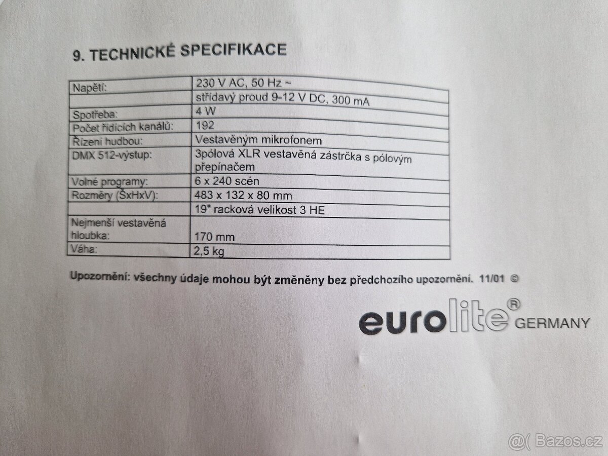 Nový DMX ovladač Eurolite Basic / Operator 192 - 3