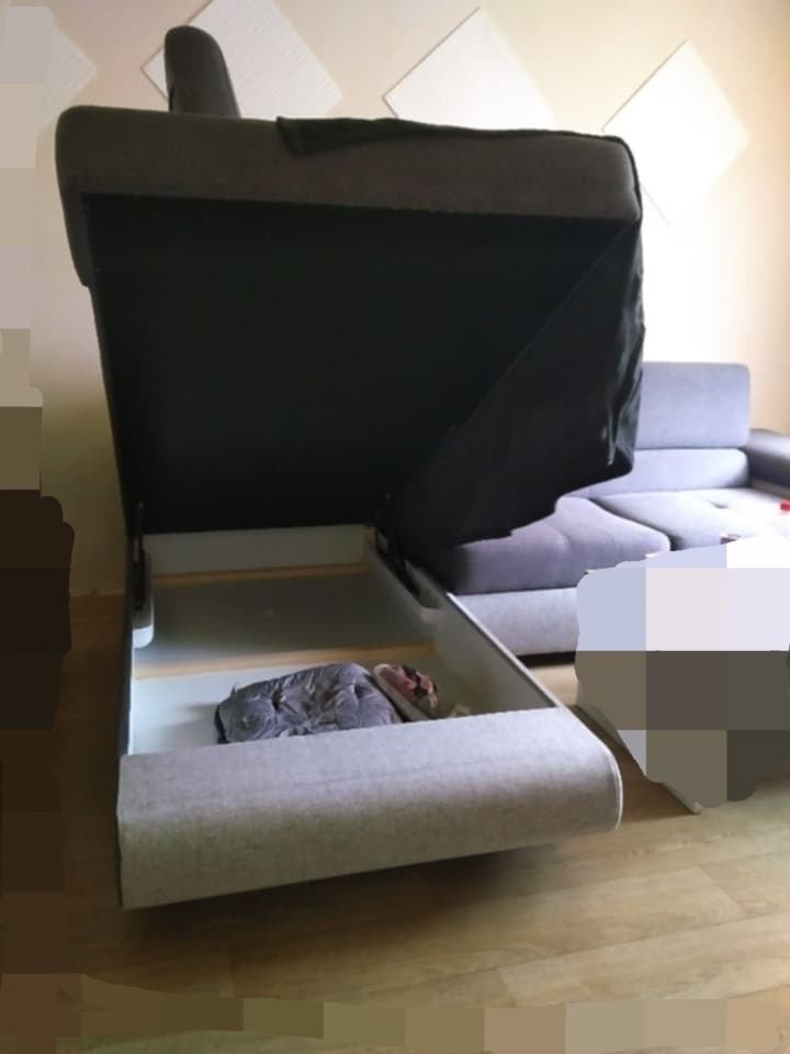 Rozkládací sedačka s uložením prostorem - 3