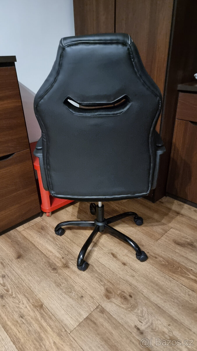 Židle k psacímu stolu do 150kg, kancelářské křeslo, černá - 3