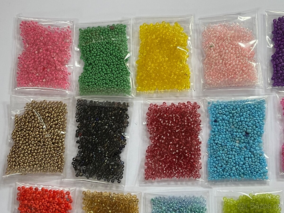 Dekorace - korálky - kulaté - různé barvy - 3