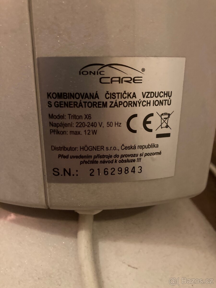 Čistička vzduchu Ionic Care Triton X6 - 3