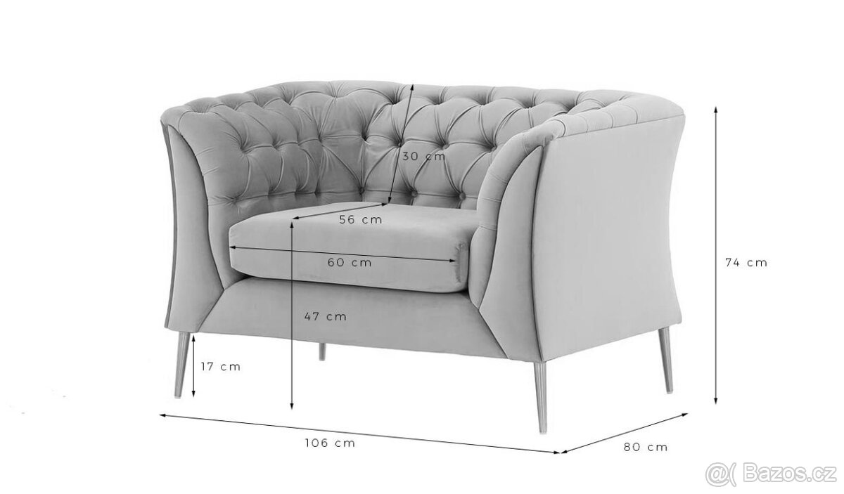 křeslo Chesterfield - 3