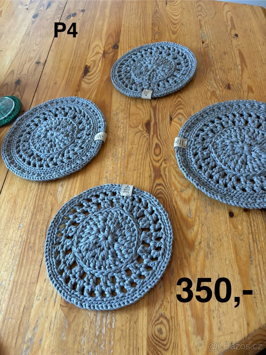 Stylové háčkované prostíránì-cena za sadu(set) - 3