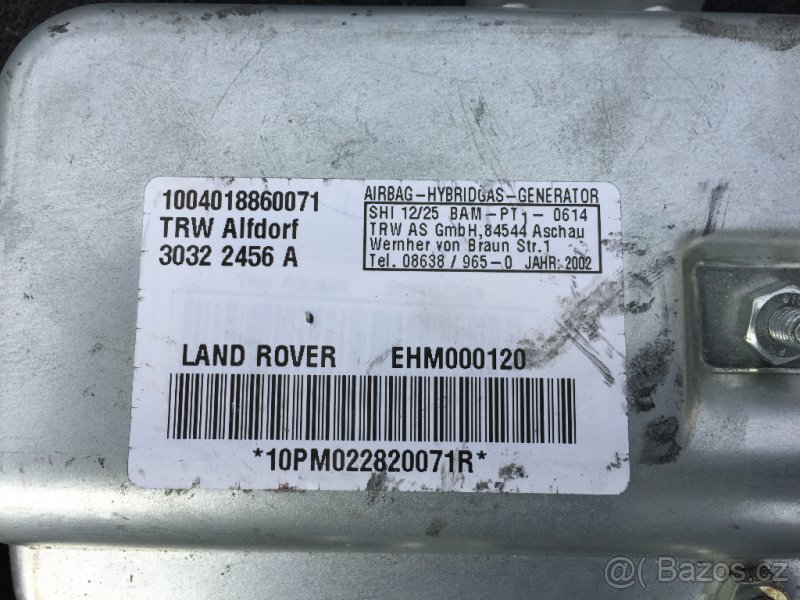 Range Rover L322 pravy predni bocni airbag EHM000120 - 3