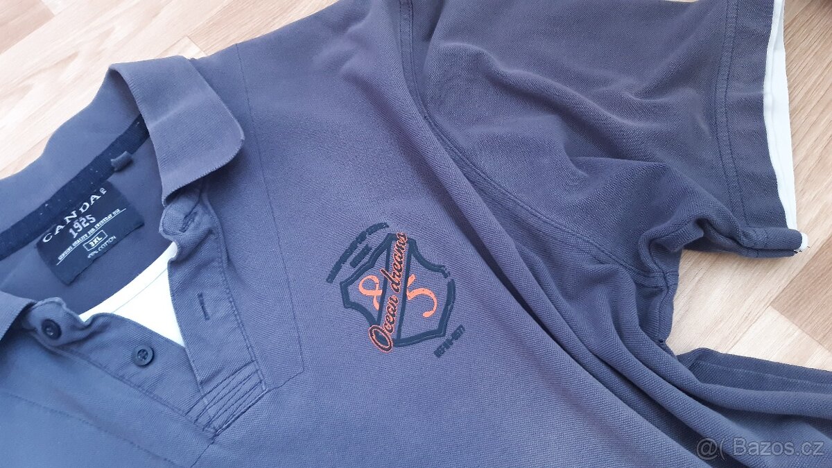 Modré polo tričko C&A vel. 3XL - 3