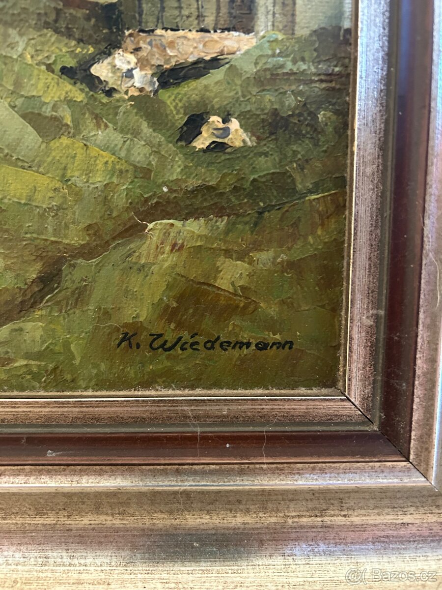 Starý obraz na plátně. - 3