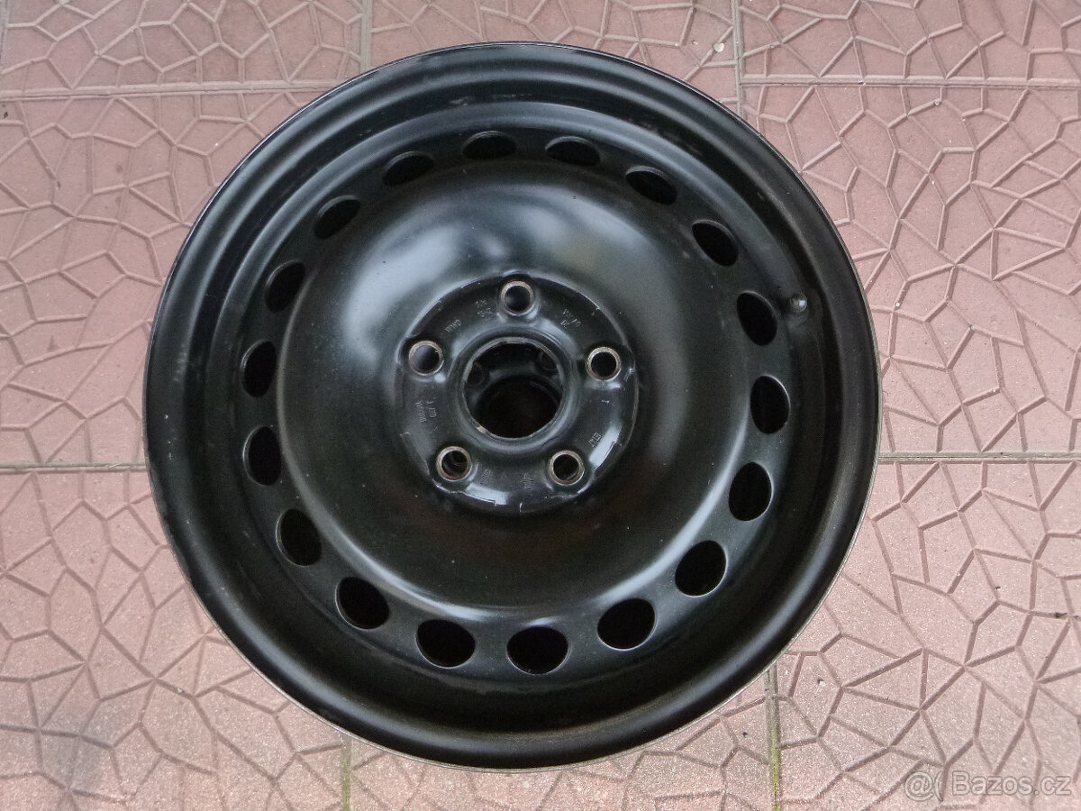 Plechové disky kola originál VW Škoda 5x112 6Jx15 ET47 - 3