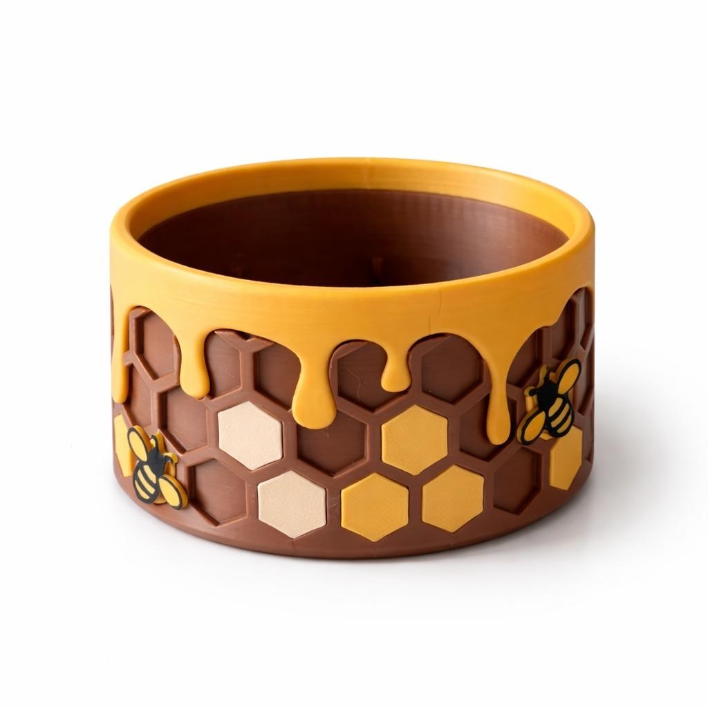 Miska pod med do kuchyně - hnědá - 3