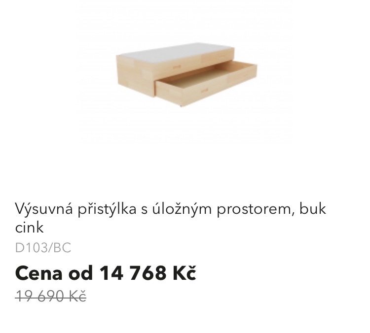 Postel 3v1 kvalitní masiv Domestav - 3