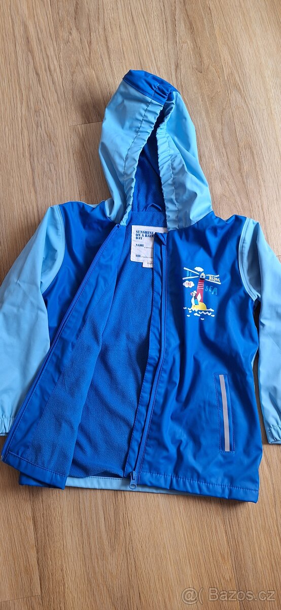 Pogumovaná bunda uvnitř fleece vel.110-116 - 3