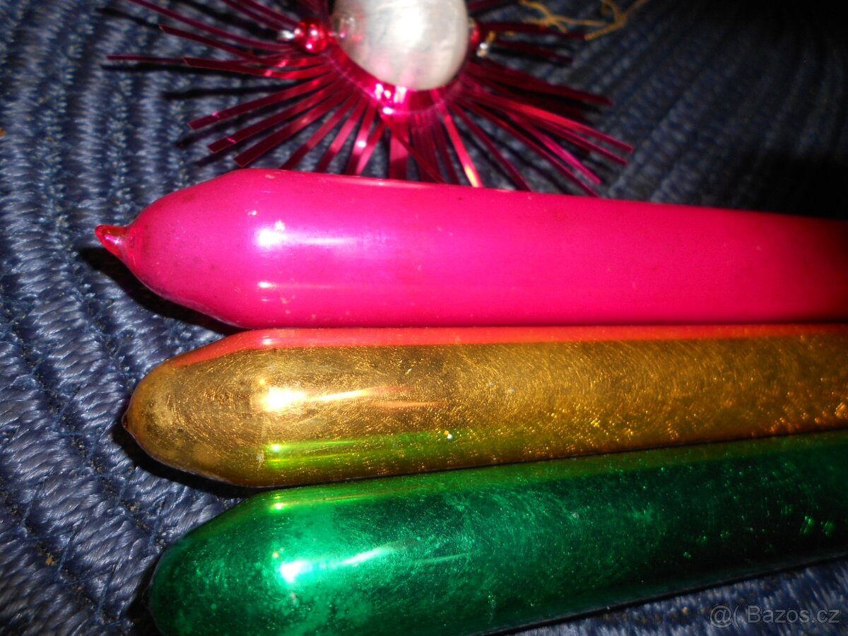 staré skleněné ozdoby na stromeček - 3