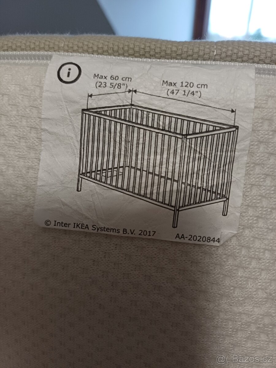 dětská postýlka(IKEA) s matrací(120x60) - 3
