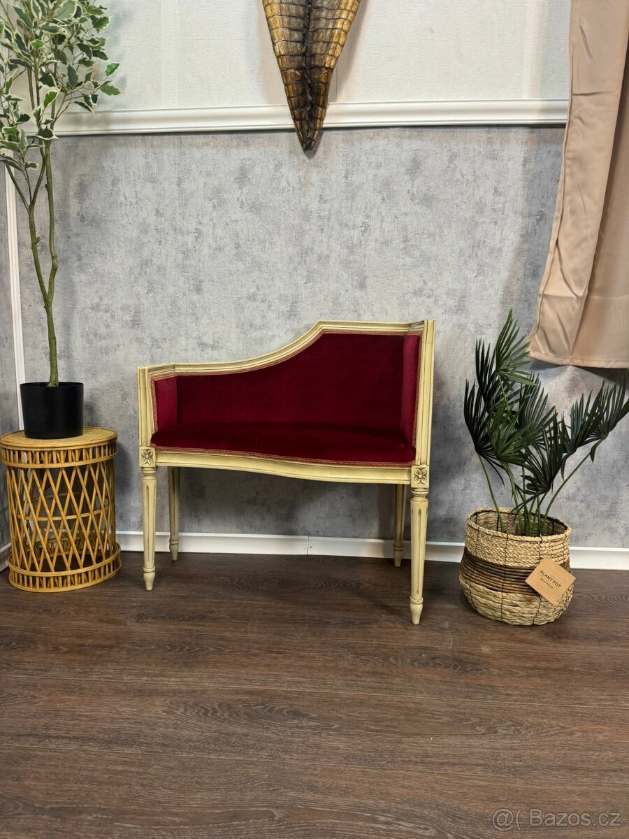 Barokní čalouněná lavice - 3
