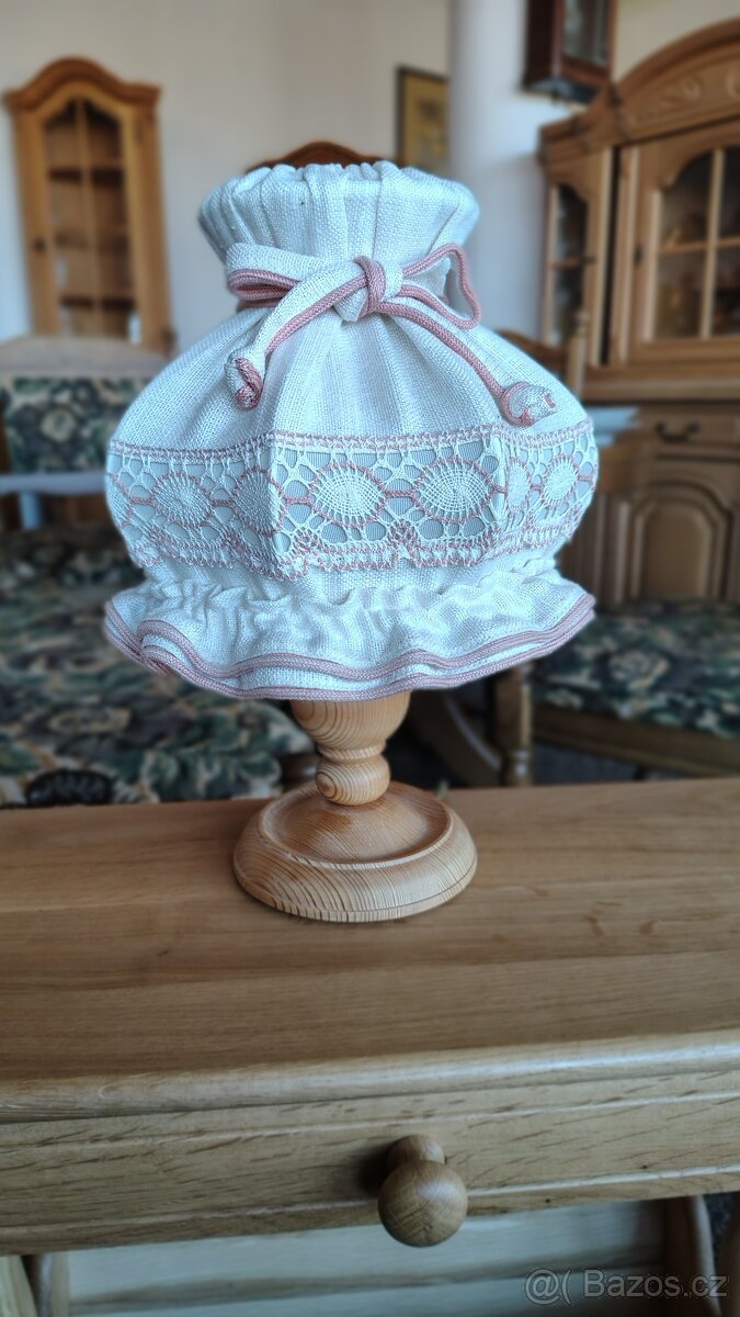 Stolek, lampička, masivní dub, set, rustikální - 3