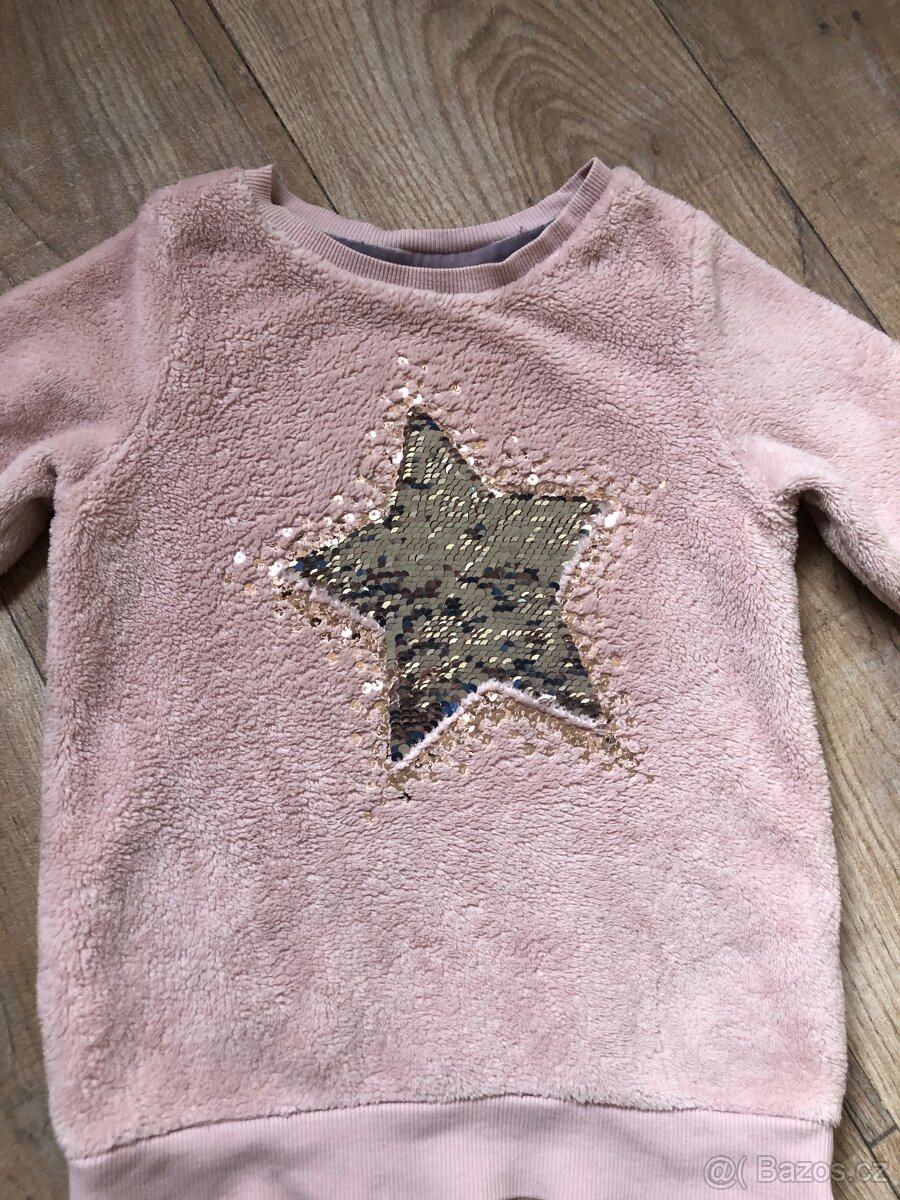 Chlupatková mikina H&M 110/116 - 3