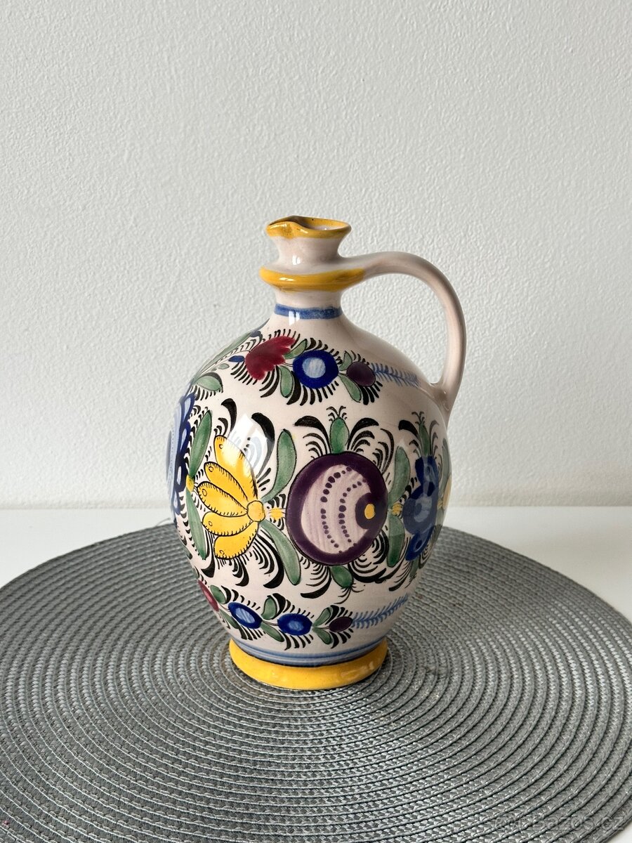 Keramický malovaný džbán - ruční práce - 3