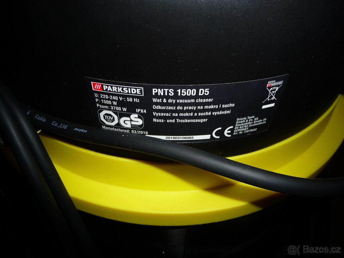 Vysavač Parkside PNTS 1500 SUCHO-MOKRO - 3