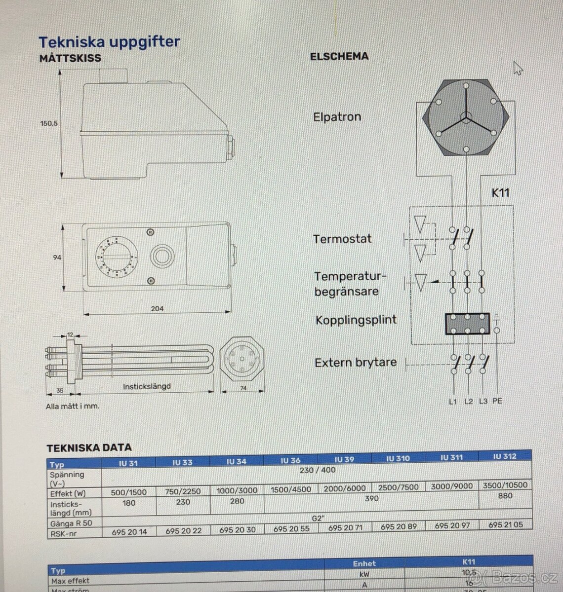 S kříňka řídící, spínací k zasob. NIBE - 3
