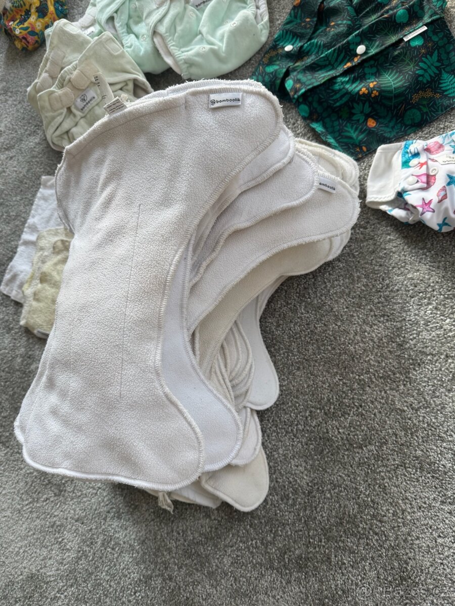 Látkové pleny Bamboolik - komplet - 3