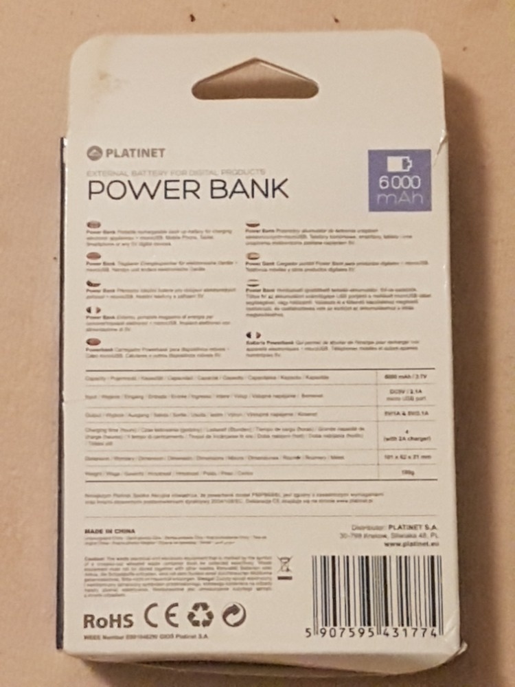 POWER BANKA EXTERNÍ 6.000 mAh - 3