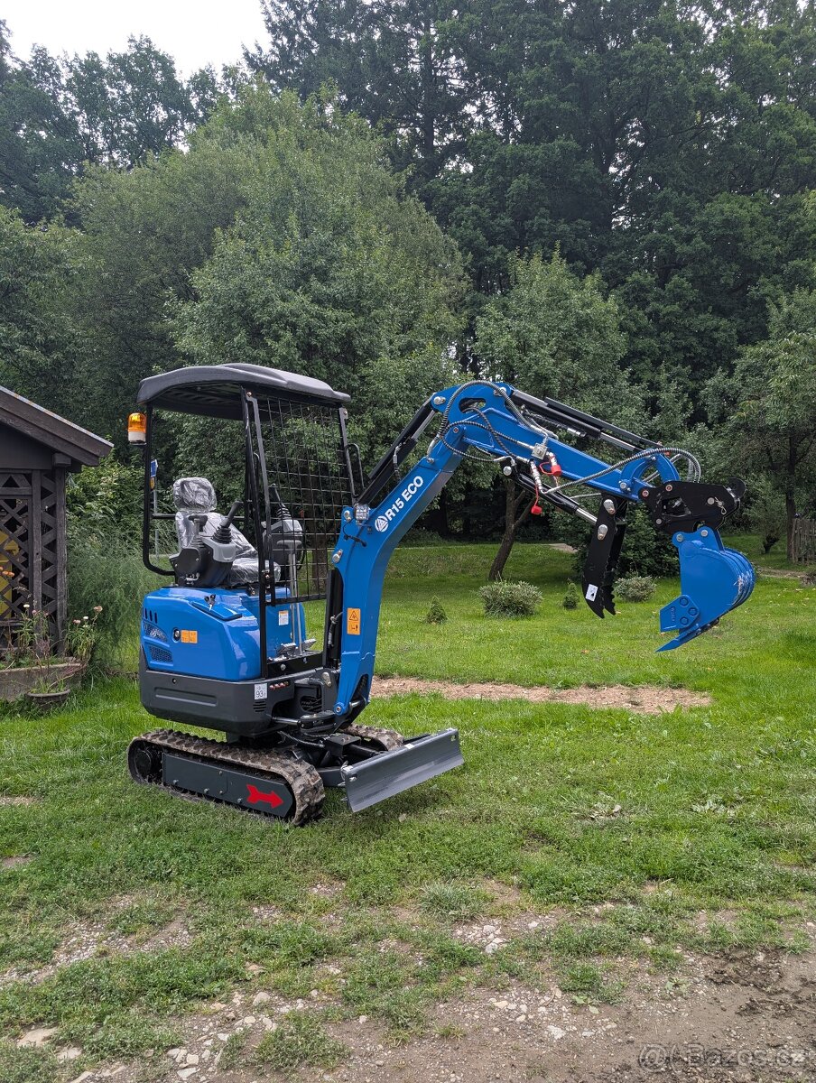 Minibagr Rippa R15 s motorem Kubota D722 - 3