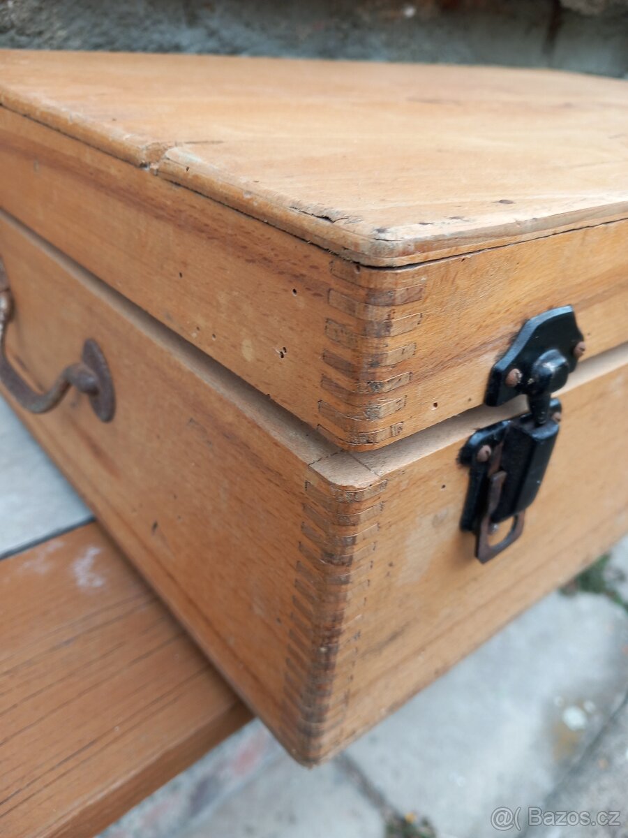 retro dřevěná krabička z masivu - 3