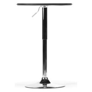 Barový stolek, stůl, černý, ekokůže, 66x91x60cm - 3