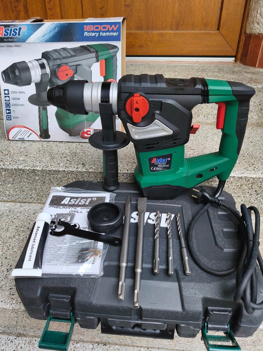 Prodám NEPOUŽITÉ vrtací a bourací kladivo ASIST 1800 W -7 J. - 3