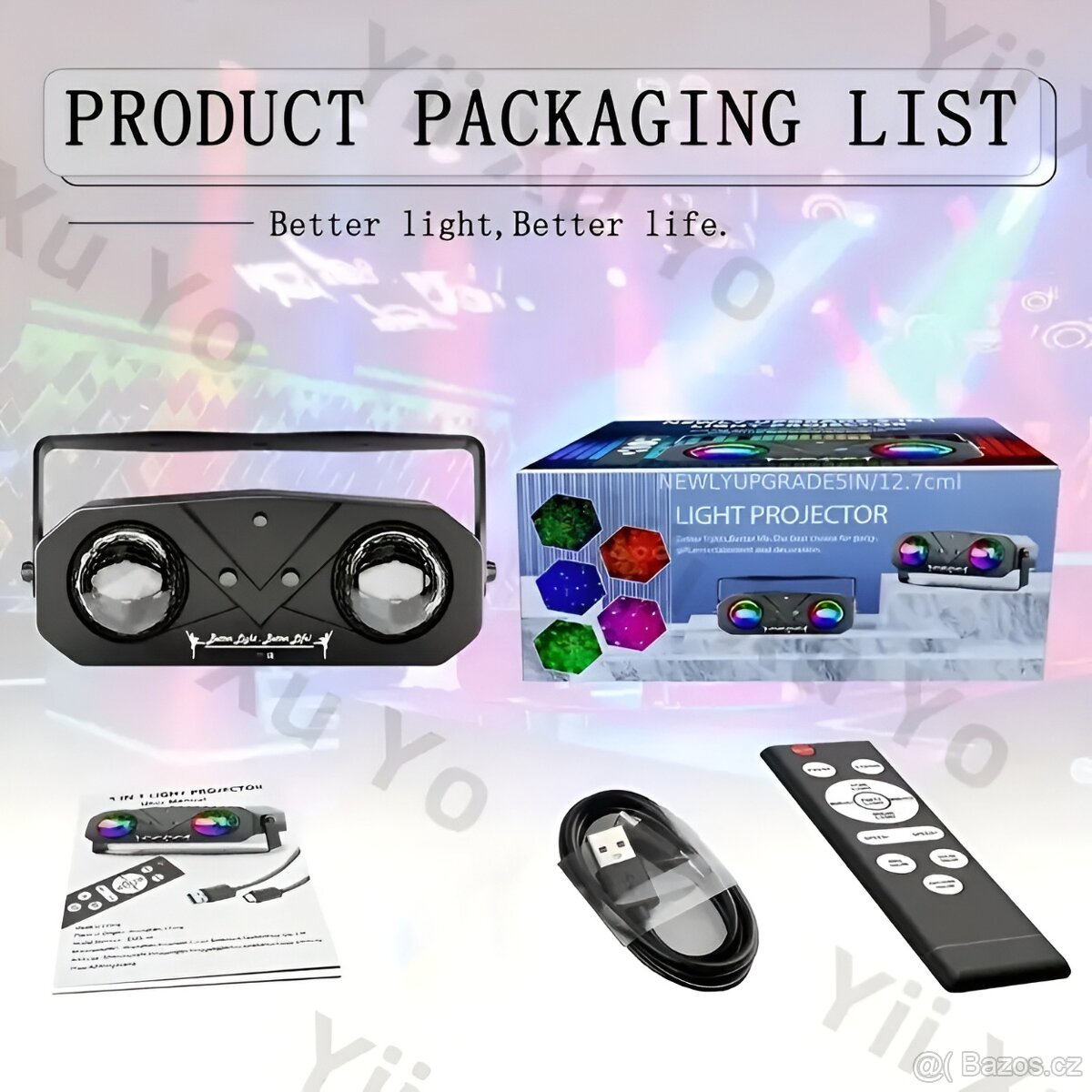 Prodám nové párty světlo -laser +ball Pouze rozbaleno - 3