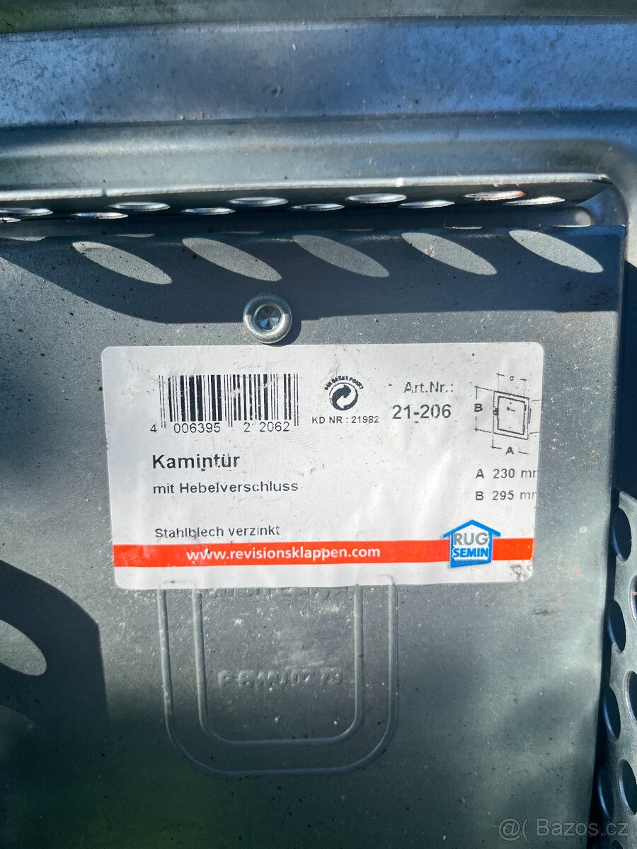Nová Komínová Revizní Dvířka RUG SEMIN, Pozink - 3