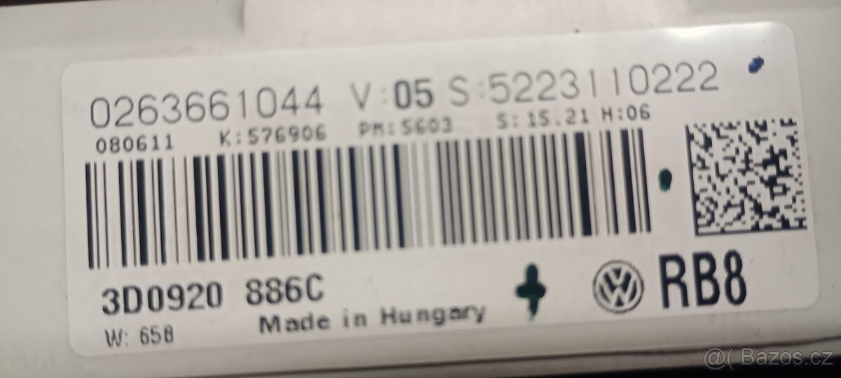 VW Phaeton 2014 Tachometr 3D0920886C - 3