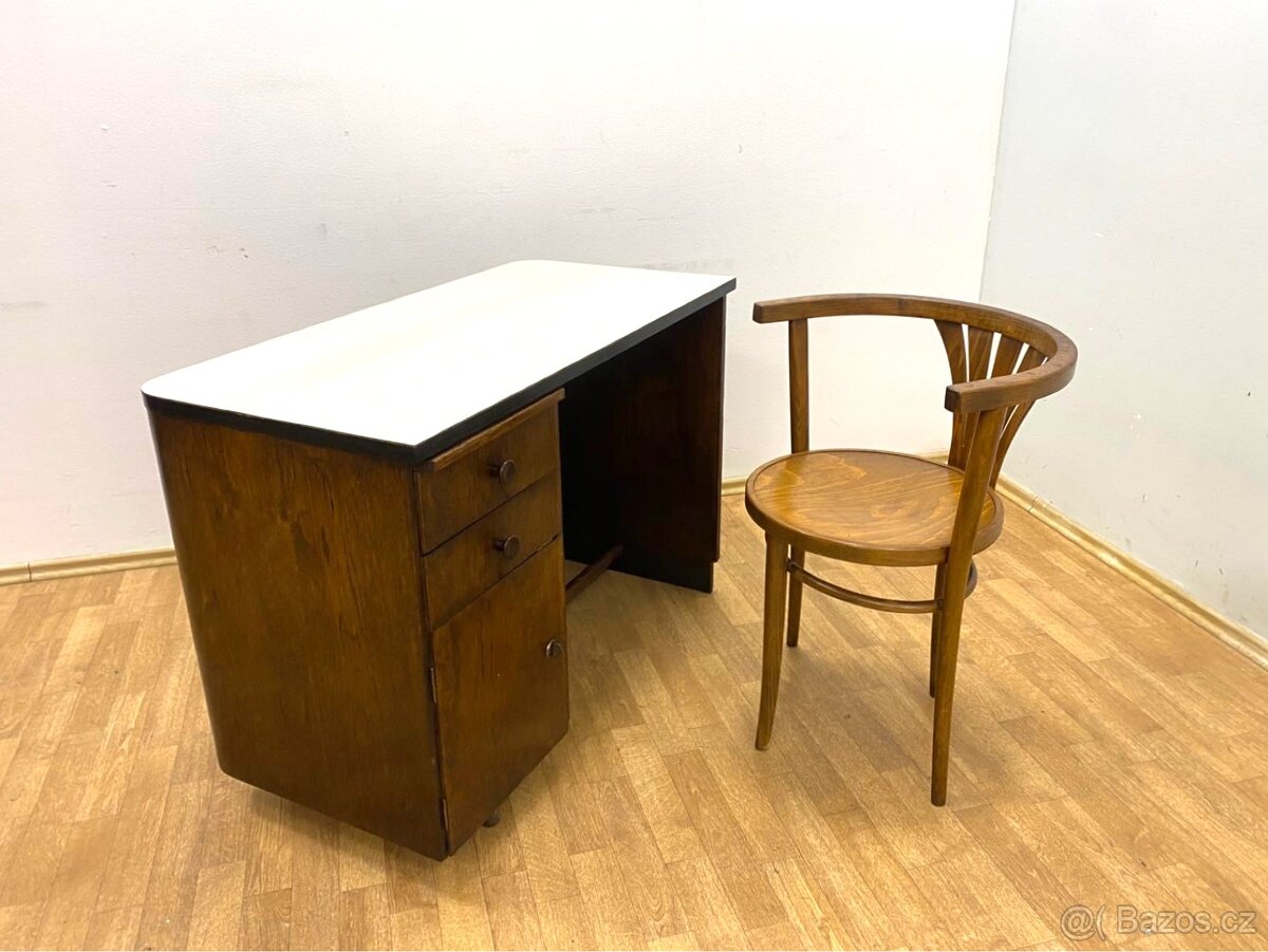 Retro psací stůl Halabala - 3